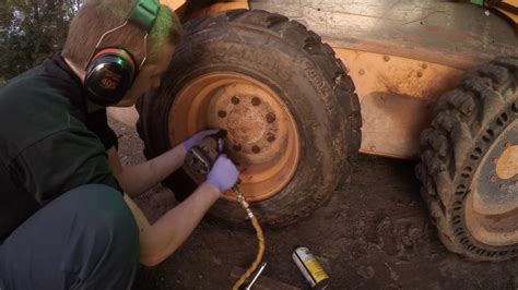 patching skid steer tires|skidsteer tire repair.